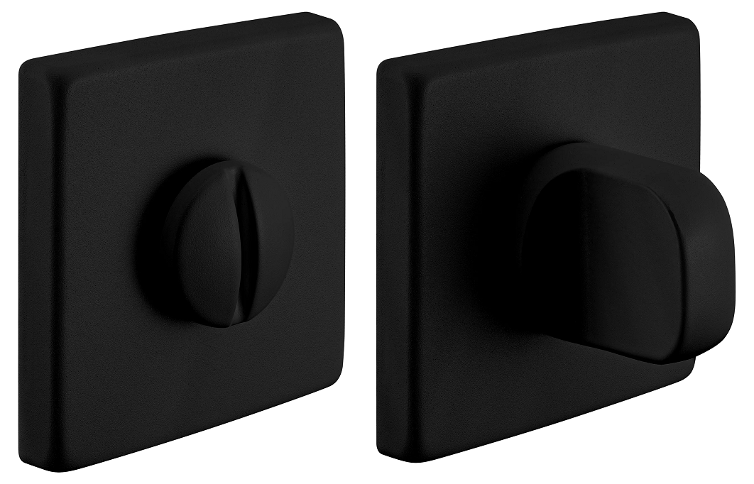 Завертка дверная LUX-WC-S5 NERO-ST, цвет - черный soft-touch фото купить Самара
