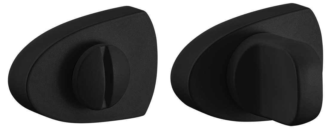 Завертка сантехническая LUX-WC-UN NERO-ST цвет - черный soft-touch фото купить Самара