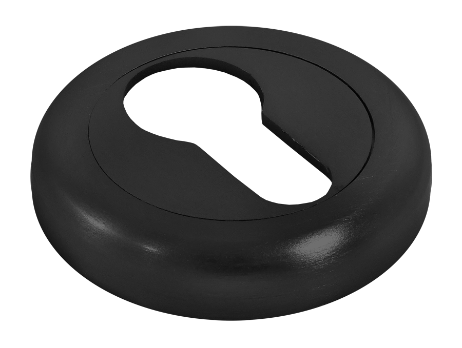 Накладка на ключевой цилиндр LUX-KH-R4 NERO на круглой розетке, цвет - черный фото купить в Самаре