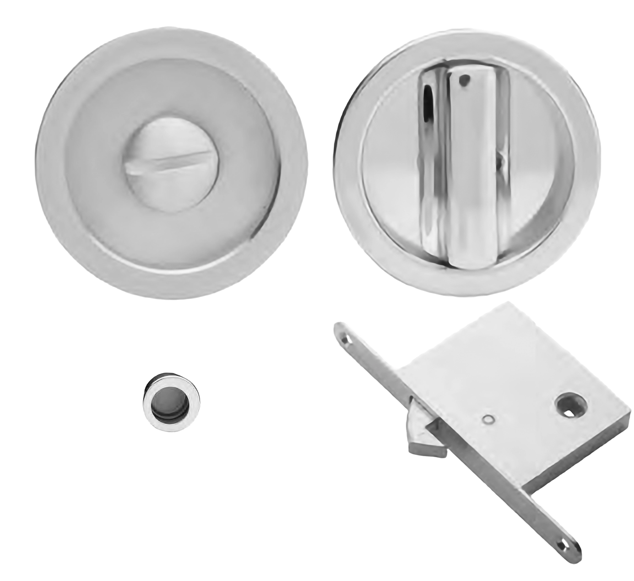 Ручки для раздвижной двери ART.55/B CRO с заверткой WC, пальчиковой ручкой и замком, цвет - хром фото 1 Ручки для раздвижной двери ART.55/B CRO с заверткой WC, пальчиковой ручкой и замком, цвет - хром фото купить Самара