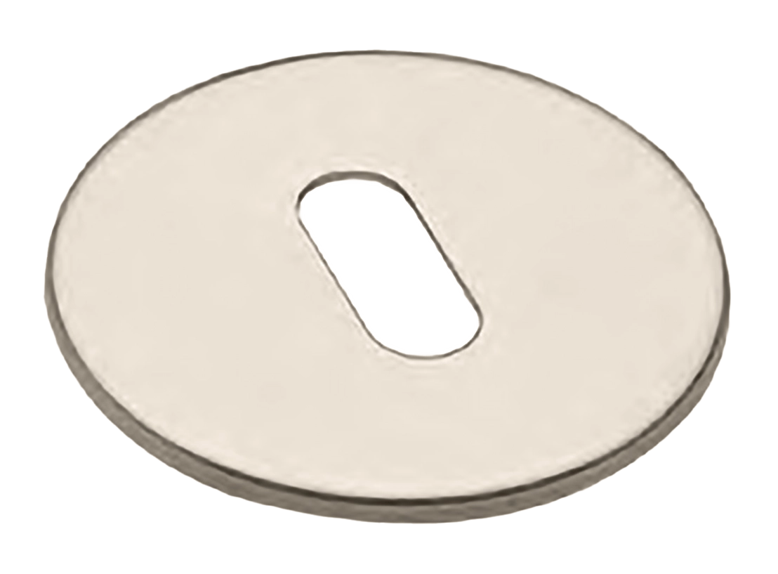 Накладка на ключевой цилиндр LUX-FK-R5 NIS на круглой розетке под ключ буратино, цвет - матовый никель фото купить Самара