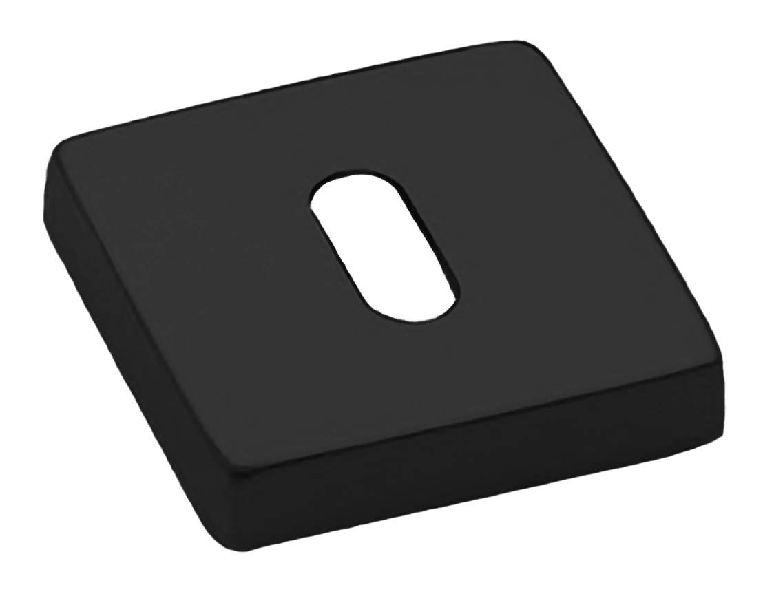 Накладка на ключевой цилиндр LUX-FK-S4 NERO на квадратной розетке под ключ буратино, цвет - черный фото купить Самара