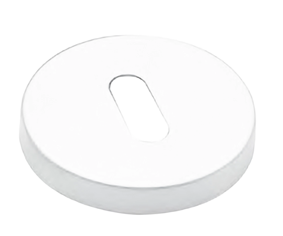Накладка на ключевой цилиндр LUX-FK-R6 BIA на круглой розетке под ключ буратино, цвет - белый фото купить Самара