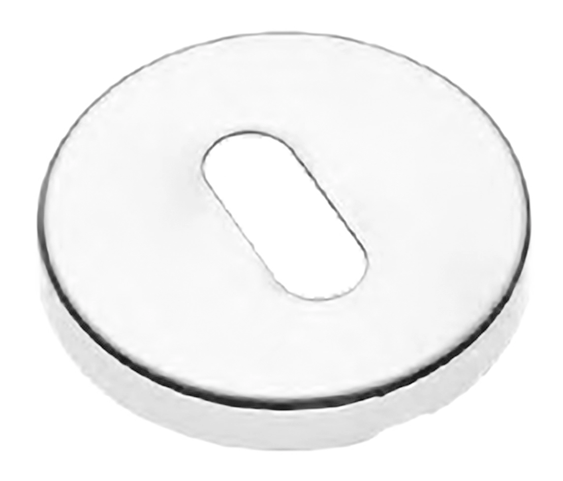 Накладка на ключевой цилиндр LUX-FK-R3 BIA на круглой розетке под ключ буратино, цвет - белый фото купить Самара