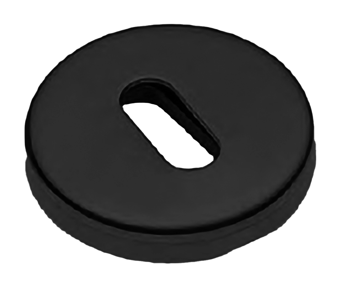 Накладка на ключевой цилиндр LUX-FK-R3-E NERO на круглой розетке под ключ буратино, цвет - черный фото купить Самара