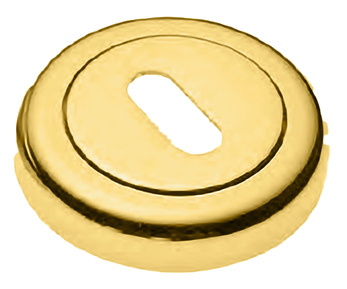 Накладка на ключевой цилиндр LUX-FK-R4 OTL на круглой розетке под ключ буратино, цвет - золото фото купить Самара