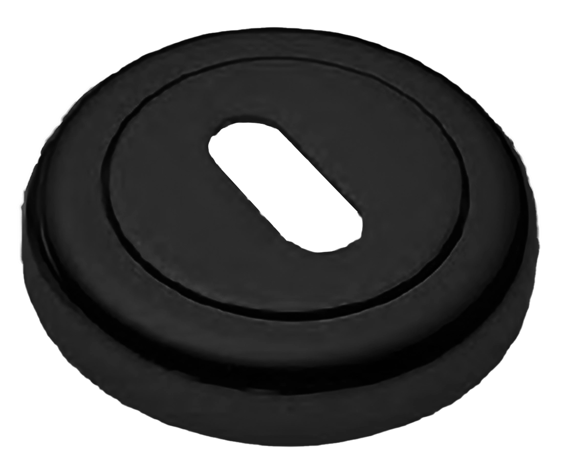 Накладка на ключевой цилиндр LUX-FK-R4 NERO на круглой розетке под ключ буратино, цвет - черный фото купить Самара