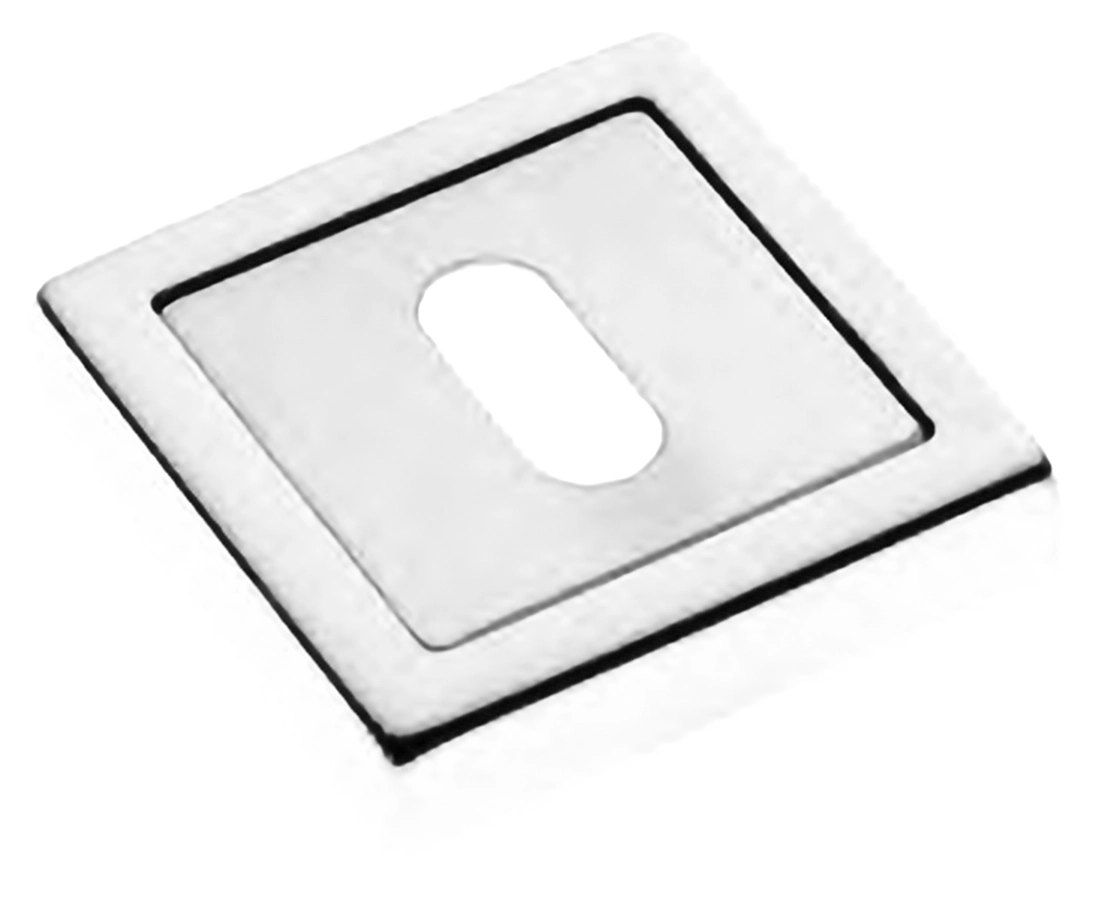 Накладка на ключевой цилиндр LUX-FK-S3 BIA на квадратной розетке под ключ буратино, цвет - белый фото купить Самара