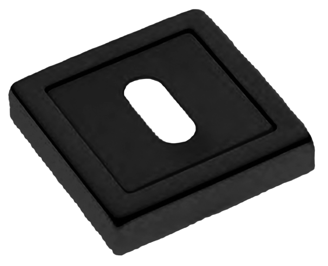 Накладка на ключевой цилиндр LUX-FK-S3 NERO на квадратной розетке под ключ буратино, цвет - черный фото купить Самара