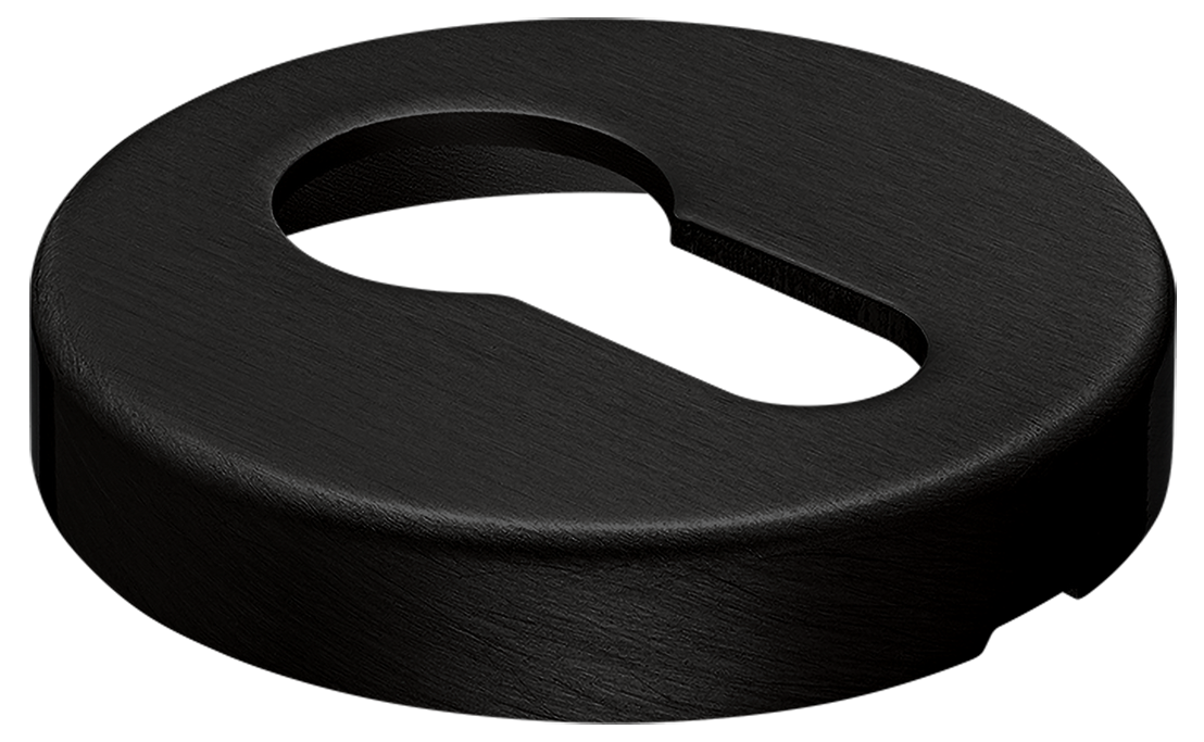 Накладка на ключевой цилиндр LUX-KH-R6 NERO на круглой розетке, цвет - черный фото купить в Самаре