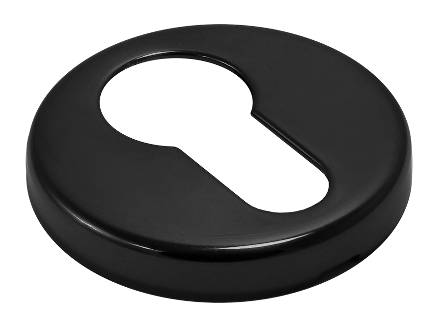Накладка на ключевой цилиндр LUX-KH-R3 NERO на круглой розетке, цвет - черный фото купить в Самаре