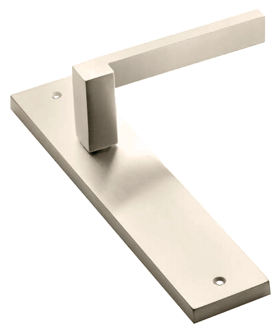 Ручка дверная на планке STONE PL NIS, цвет матовый никель, латунь фото купить в Самаре