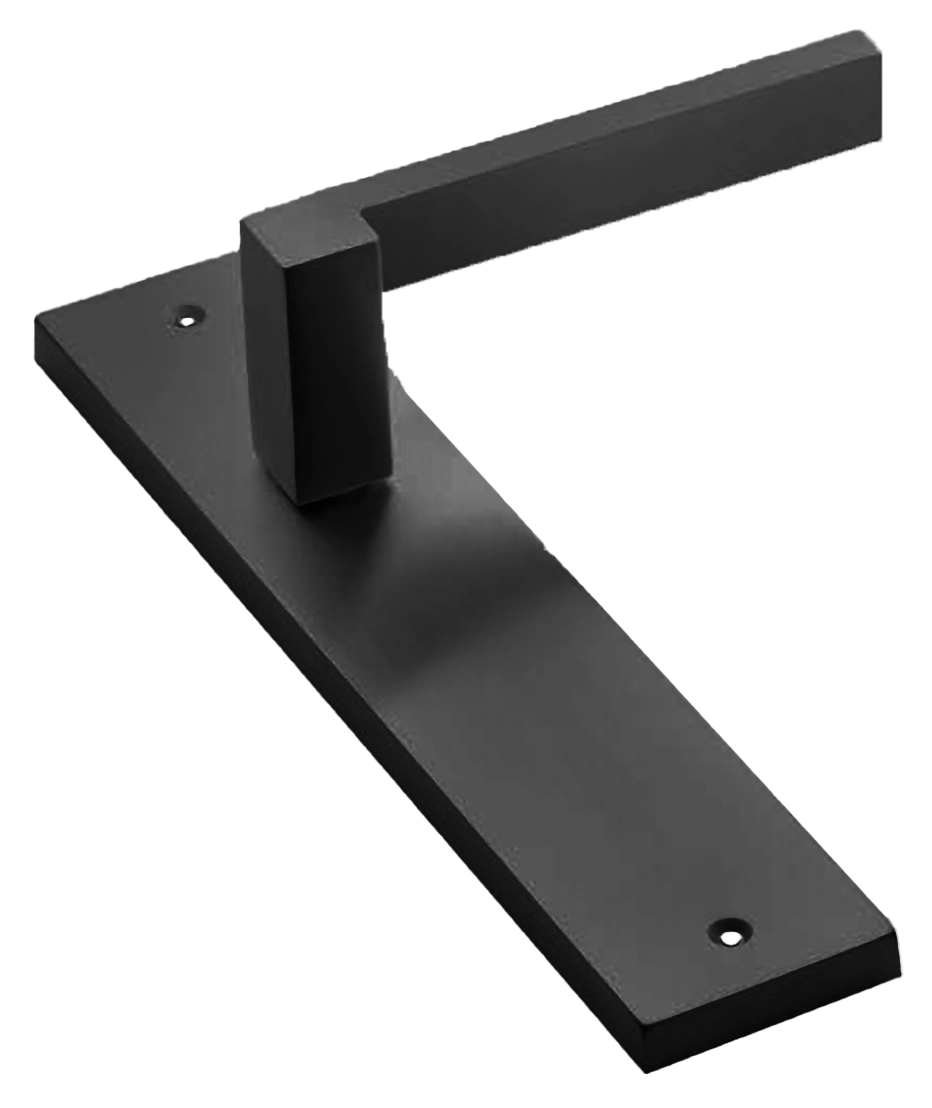 Ручка дверная на планке STONE PL NERO, цвет черный, латунь фото купить в Самаре