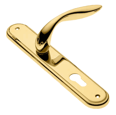 Ручка дверная на планке LEON PL OTL, цвет золото, латунь фото купить в Самаре