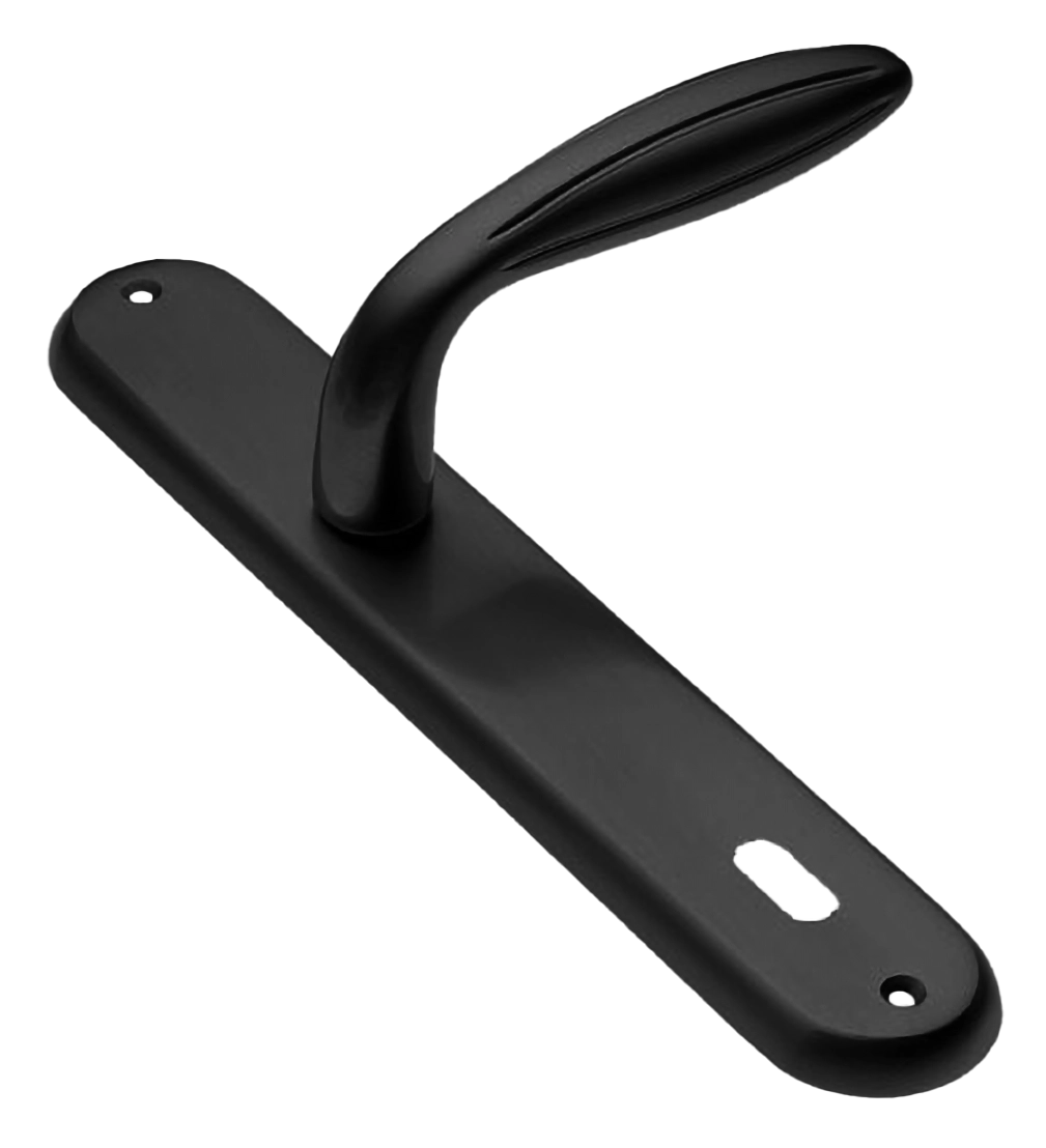 Ручка дверная на планке BUD PL NERO, цвет черный, латунь фото купить в Самаре