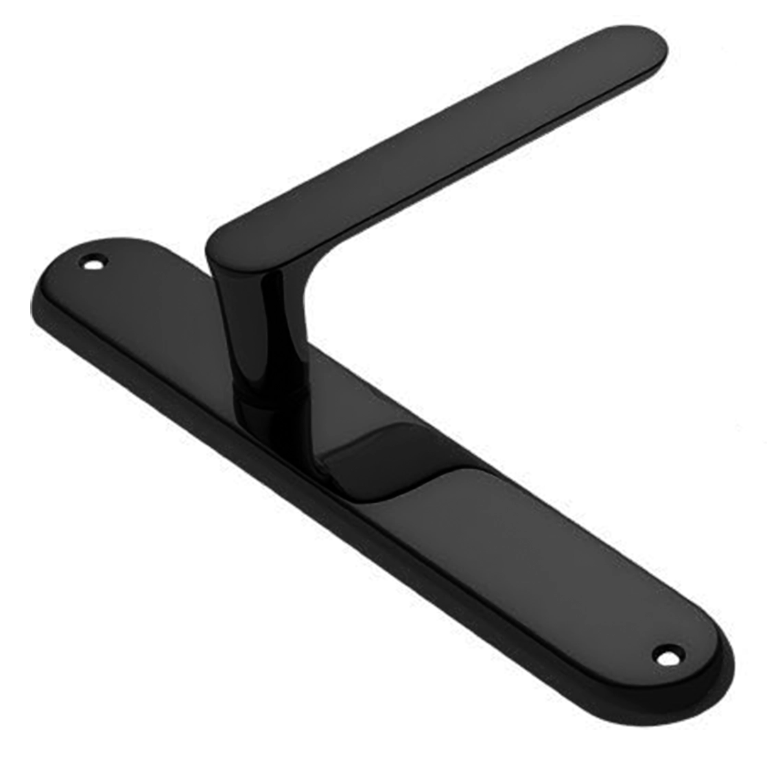 Ручка дверная на планке LE BOAT PL NERO, цвет черный, латунь фото купить в Самаре