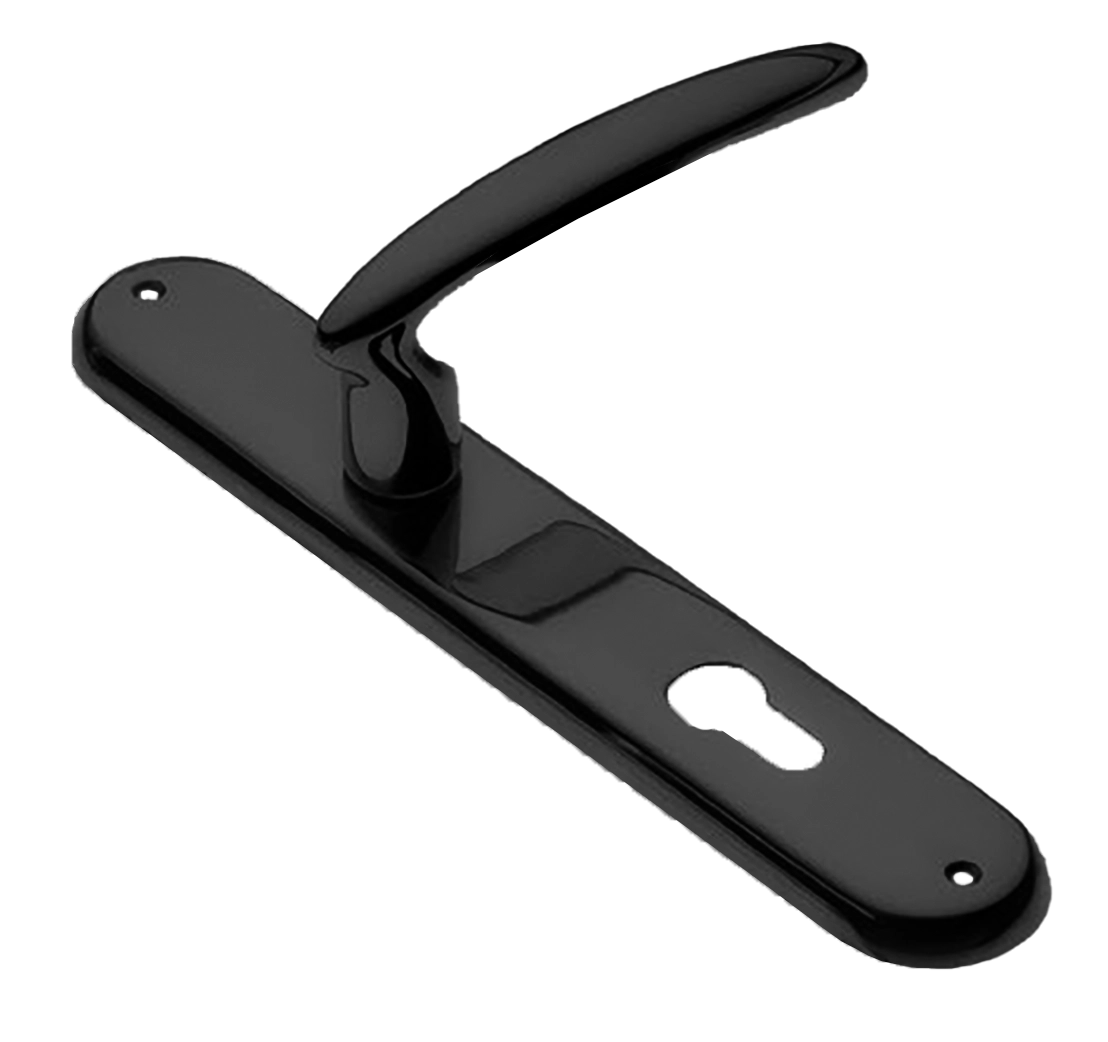 Ручка дверная на планке FLAMINGO PL NERO, цвет черный, латунь фото купить в Самаре