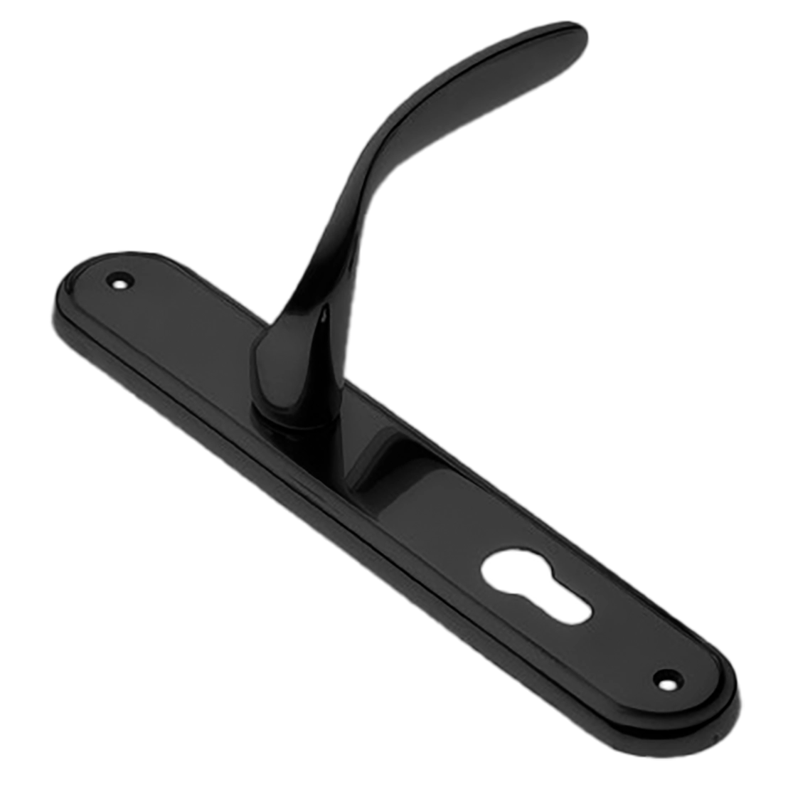 Ручка дверная на планке COBRA PL NERO, цвет черный, латунь фото купить в Самаре