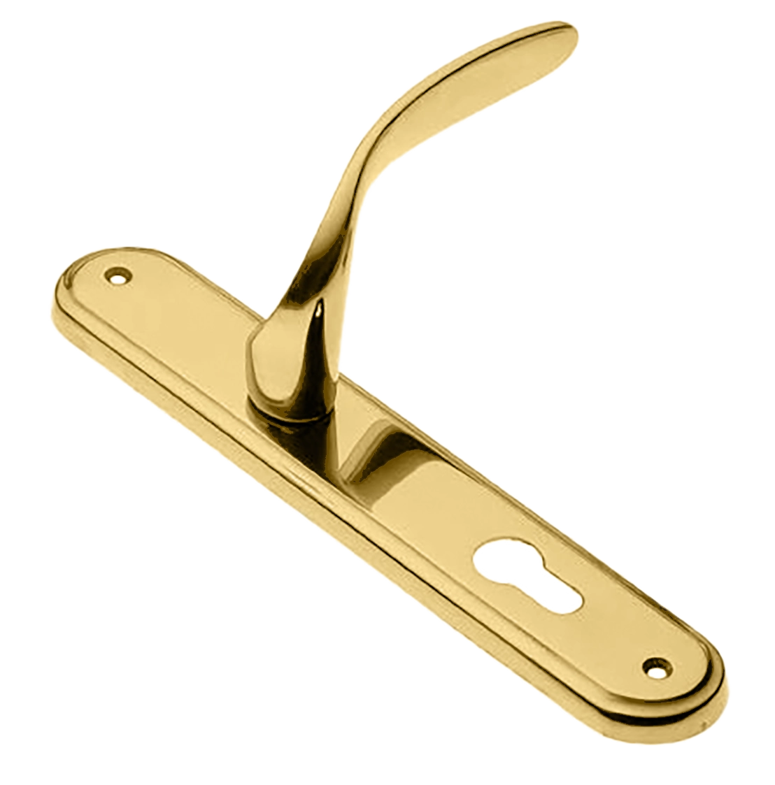 Ручка дверная на планке COBRA PL OTL, цвет золото, латунь фото купить в Самаре