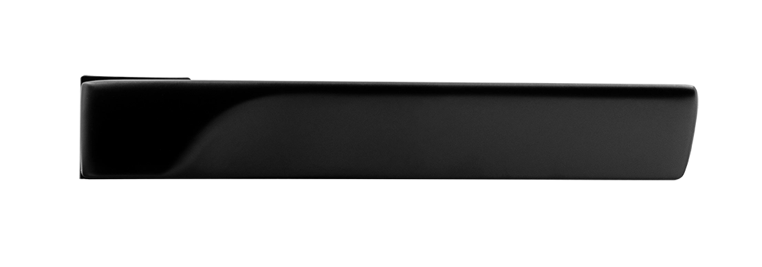 Ручка дверная FIORD-SM NERO-ST, с невидимой квадратной розеткой, цвет черный soft-touch, ЦАМ фото купить в Самаре