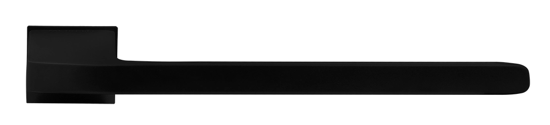 Ручка дверная SPUTNIK-SM NERO-ST с невидимой квадратной розеткой, цвет черный soft-touch, ЦАМ фото купить в Самаре