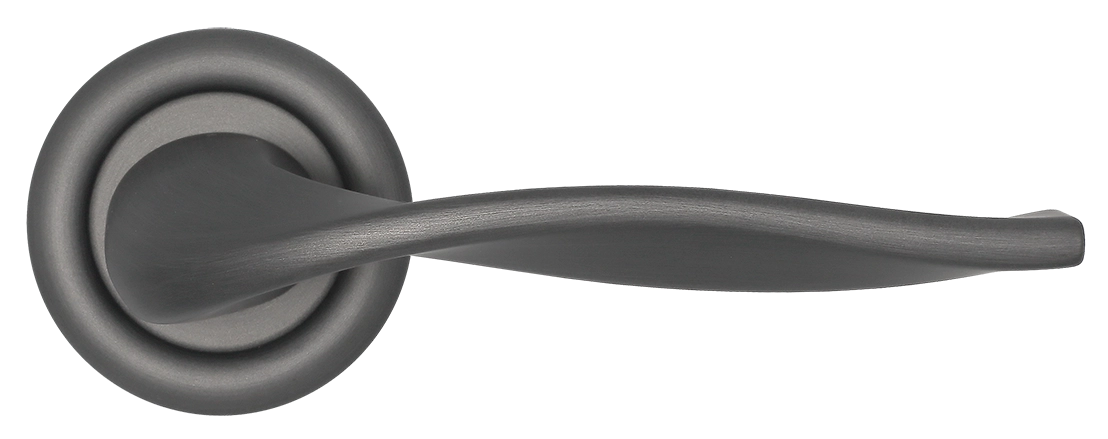 Ручка дверная SKYSCRAPER R7 SST на круглой розетке, цвет Летняя гроза/Summer Storm фото morelli Самара