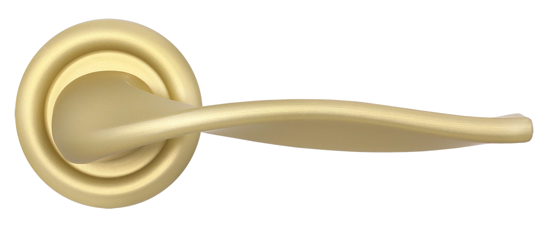 Ручка дверная SKYSCRAPER R7 AH на круглой розетке, цвет Осенний мёд/Autumn Honey фото купить в Самаре