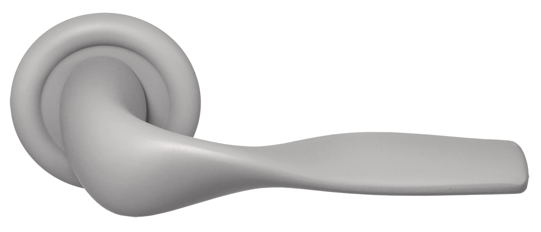 Ручка дверная LVB R7 SMI на круглой розетке, цвет Весенняя дымка/Spring Mist фото купить Самара