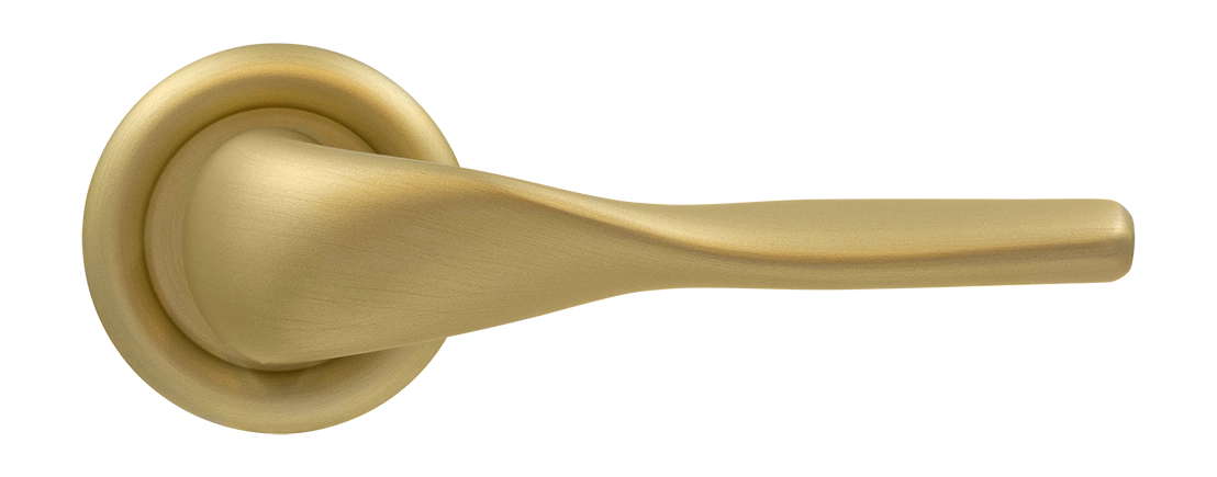 Ручка дверная LVB R7 AH на круглой розетке, цвет Осенний мёд/Autumn Honey фото купить в Самаре