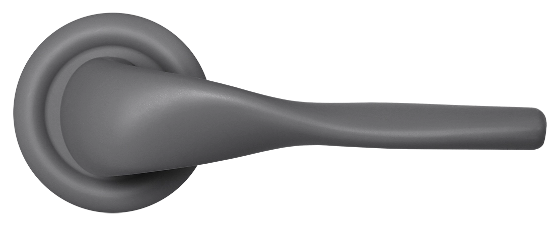 Ручка дверная LVB R7 SSW на круглой розетке, цвет Стокгольмский снегопад/Stockholm Snowfall фото купить в Самаре