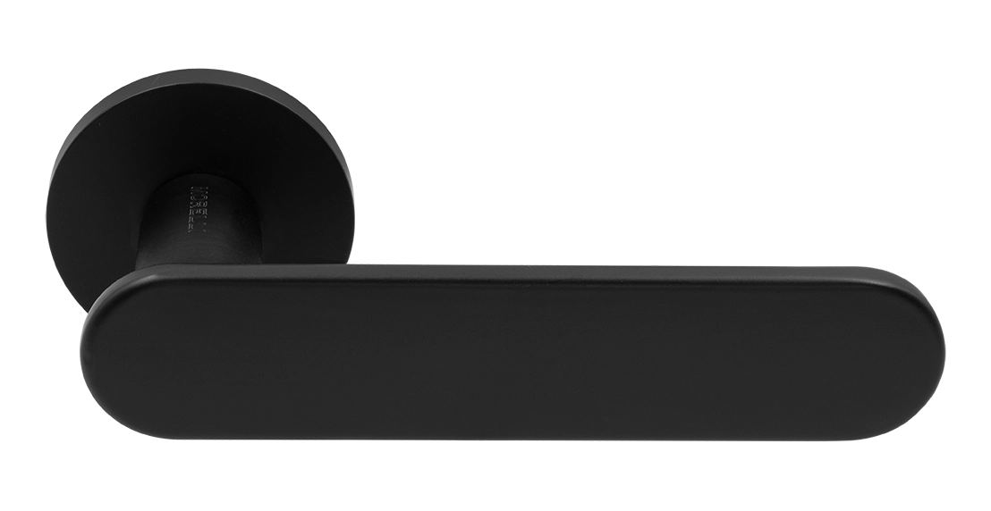 Ручка дверная MH-65-R6 R6 SEMPIONE BL на круглой розетке, цвет черный фото купить Самара