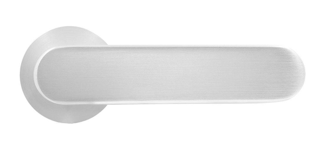 Ручка дверная MH-65-R6 SEMPIONE SC на круглой розетке, цвет матовый хром фото купить в Самаре