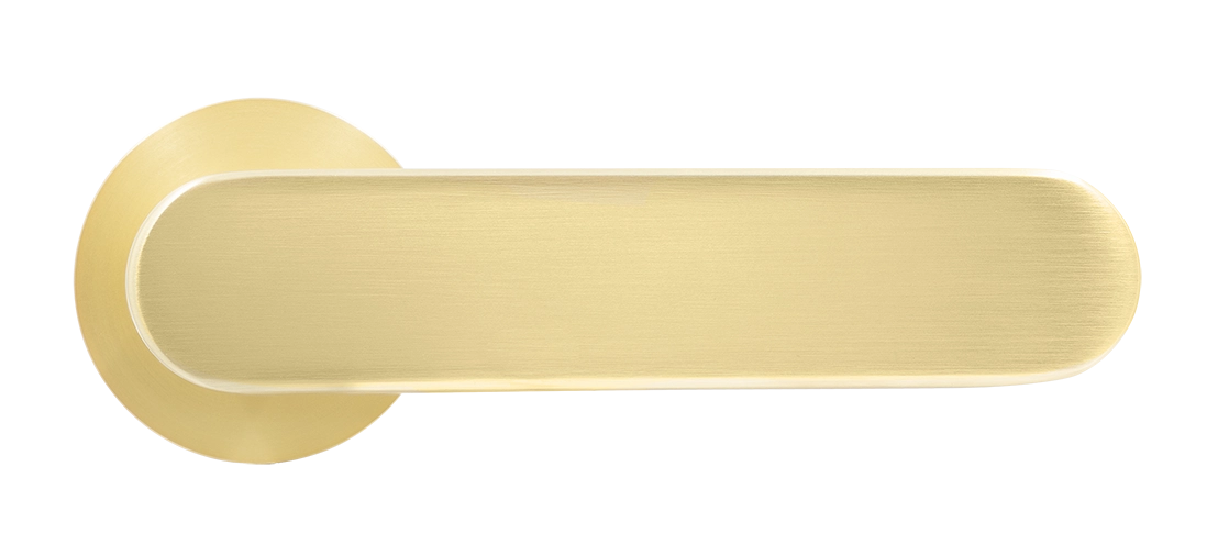 Ручка дверная MH-65-R6 SEMPIONE MSG на круглой розетке, цвет матовое сатинированное золото фото купить в Самаре