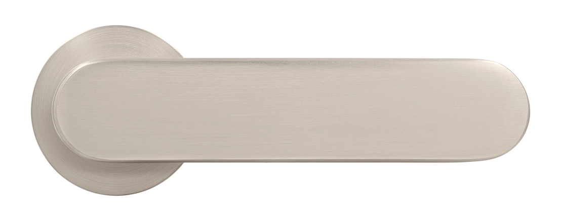 Ручка дверная MH-65-R6 SEMPIONE MSN на круглой розетке, цвет матовый сатинированный никель фото купить в Самаре