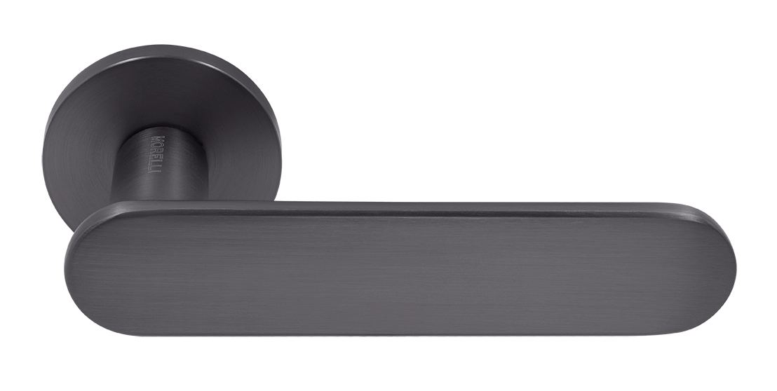 Ручка дверная MH-65-R6 R6 SEMPIONE GR на круглой розетке, цвет графит фото купить Самара