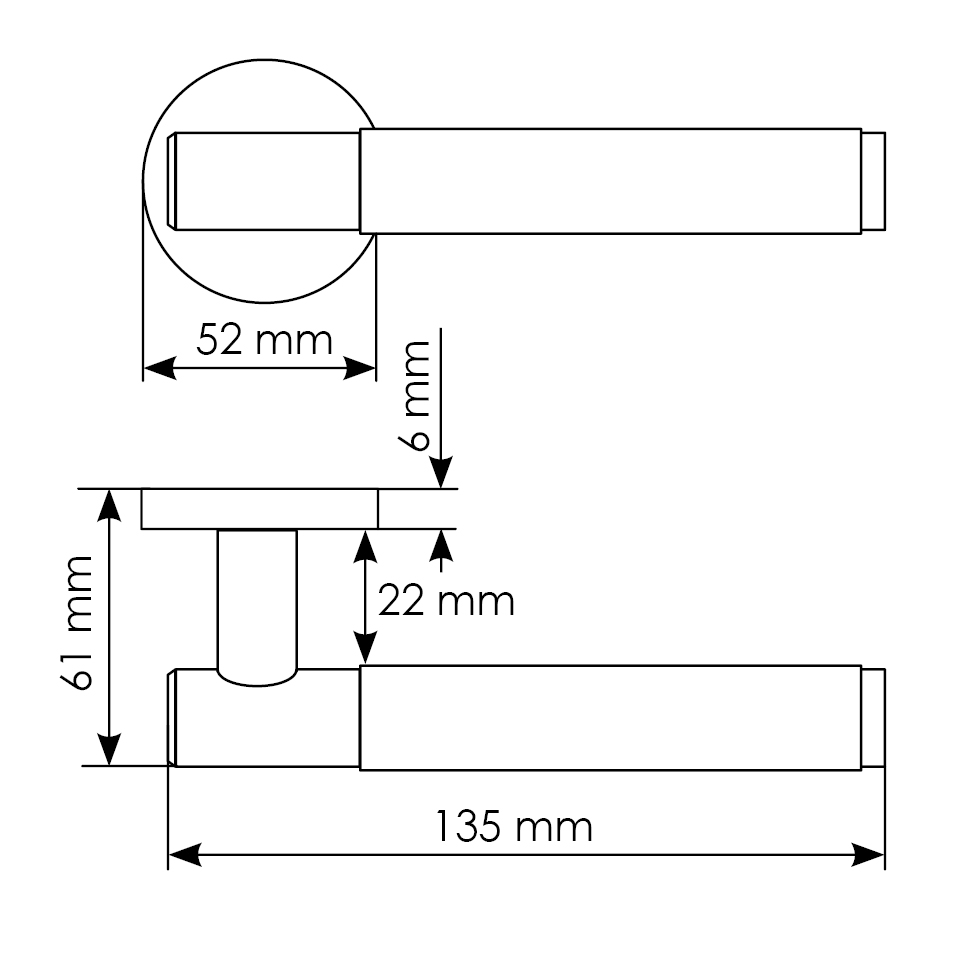 Комплект дверных ручек MH-57-R6T BL + завертка сантехническая MH-WC-R6T BL + защёлка бесшумная M1895 BL + петли врезные универсальные MSN 100X70X2.5-4BB BL (2шт), цвет черный фото купить в Самаре