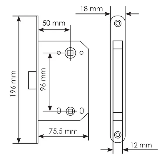 Комплект дверных ручек MH-54-S6 BL с заверткой MH-WC-S6 BL + замок M1895 BL, цвет черный фото дверная фурнитура Самара