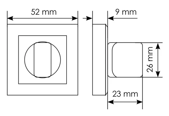 Комплект дверных ручек MH-28 BL-S с заверткой MH-WC-S BL, цвет черный  фотомореллиСамара