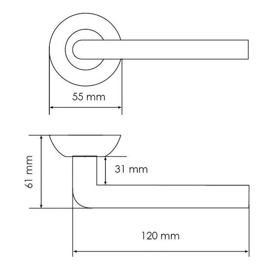 Комплект дверных ручек MH-03 BL с заверткой MH-WC BL + магнитный замок M1895 BL, цвет черный  фотомореллиСамара