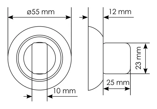 Комплект дверных ручек MH-03 BL с заверткой MH-WC BL + магнитный замок M1895 BL, цвет черный  фото дверная фурнитура Самара