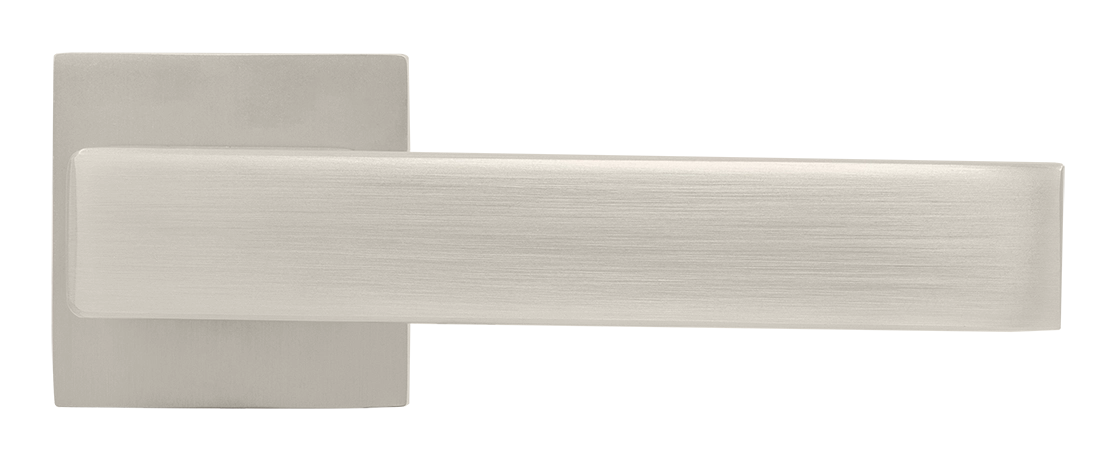 Ручка дверная LOT MH-56-S6 MSN раздельная на квадратной розетке 6 мм, цвет матовый сатинированный никель, ЦАМ фото купить в Самаре