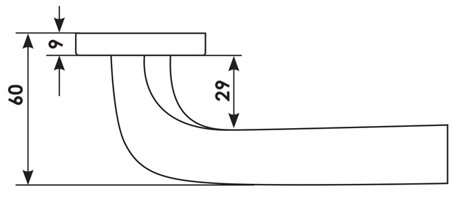 Ручка дверная COMETA R5 NIS раздельная на круглой розетке, цвет - матовый никель, ЦАМ фото фурнитура Самара