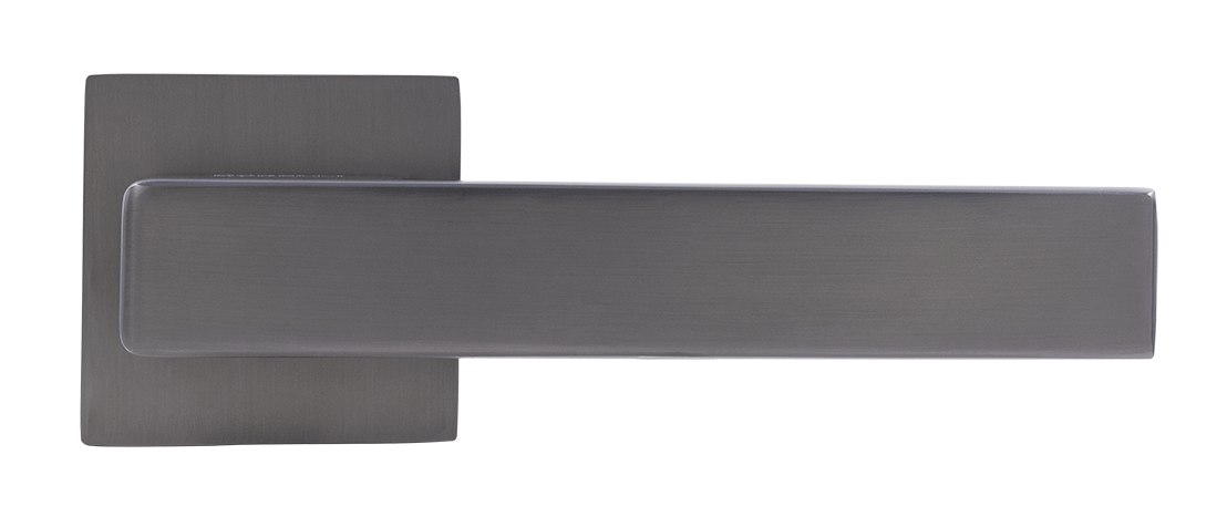 Ручка дверная LOT MH-56-S6 GR раздельная на квадратной розетке 6 мм, цвет графит, ЦАМ фото купить в Самаре