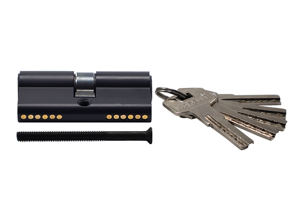 Ключевой цилиндр высокой секретности HS 60C BL (60мм) цвет черный фото купить в Самаре