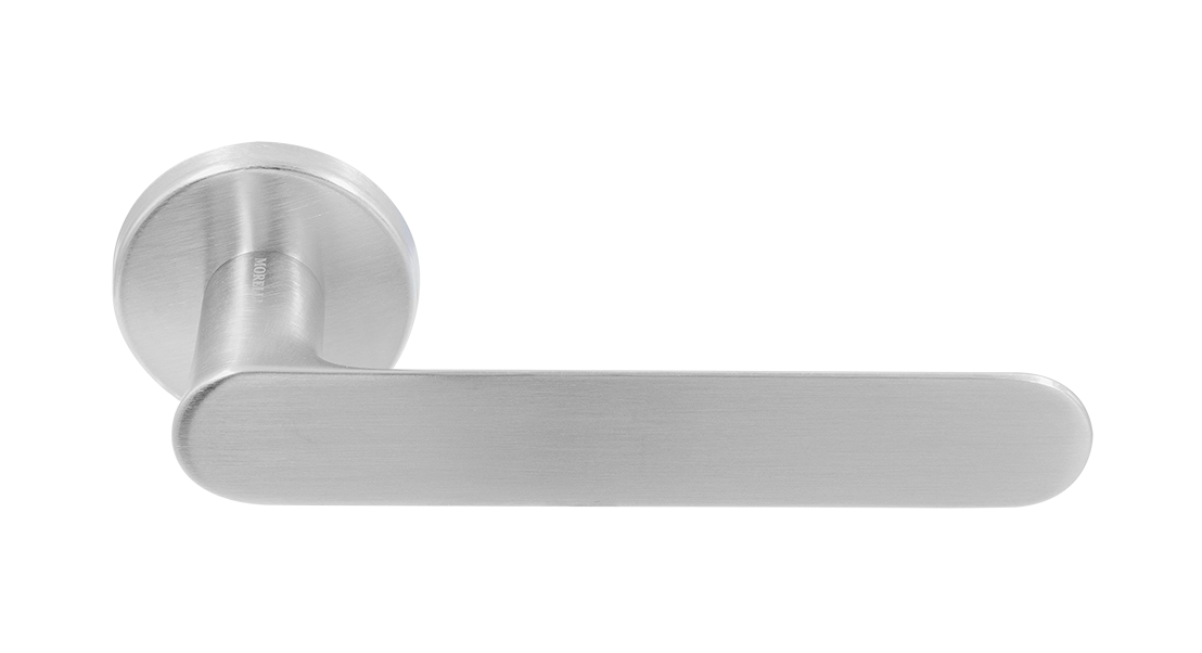 Ручка дверная LE BOAT R5 CSA раздельная на круглой розетке, цвет матовое матовый хром, латунь фото купить Самара