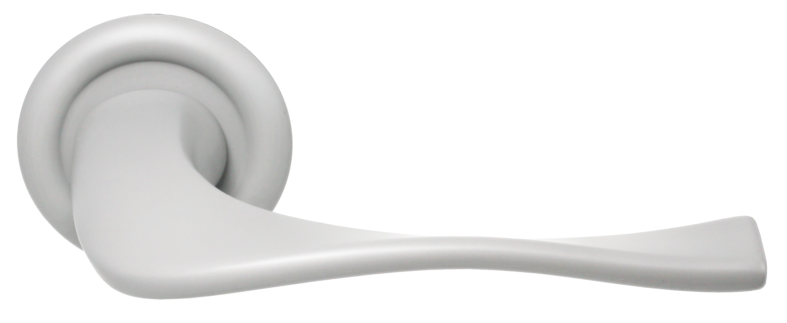 Ручка дверная SKYSCRAPER R7 SSW на круглой розетке, цвет Стокгольмский снегопад/Stockholm Snowfall фото купить Самара