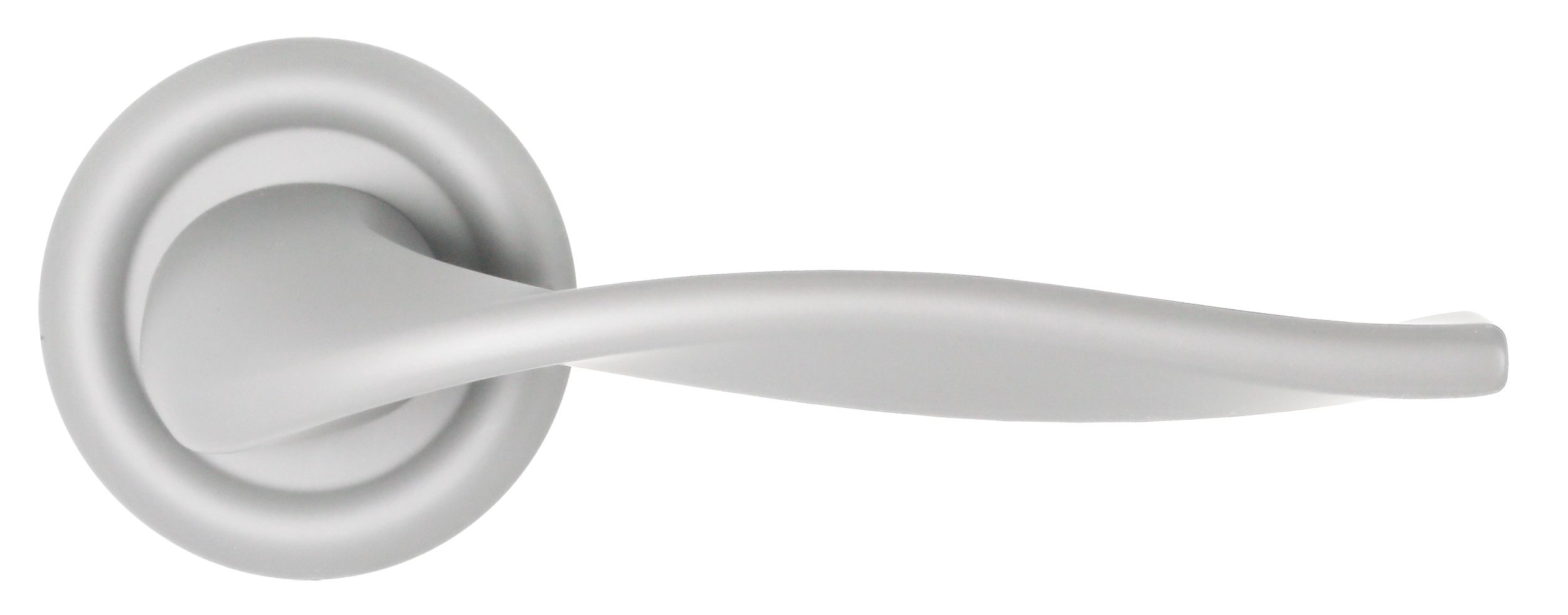 Ручка дверная SKYSCRAPER R7 SSW на круглой розетке, цвет Стокгольмский снегопад/Stockholm Snowfall фото купить в Самаре