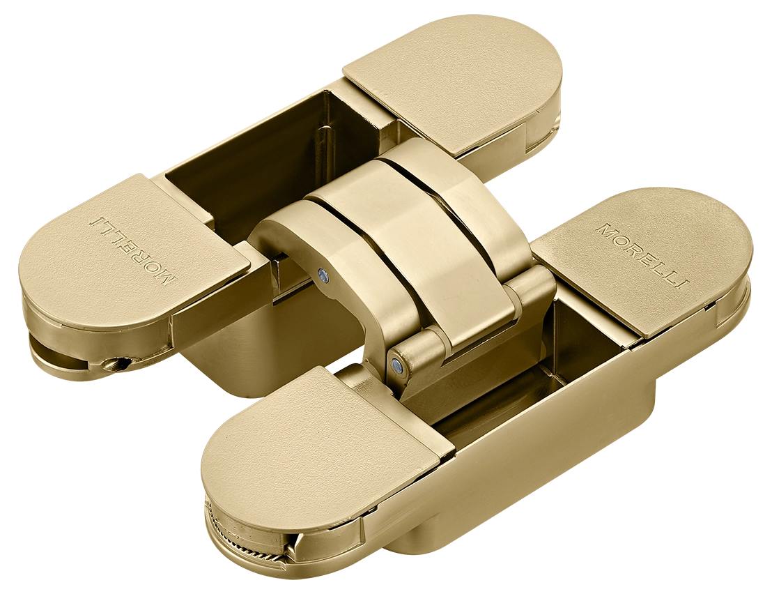 Петля скрытая HH-24 MSG врезная с 3D-регулировкой вес полотна до 40 кг, цвет матовое сатинированное золото фото купить Самара