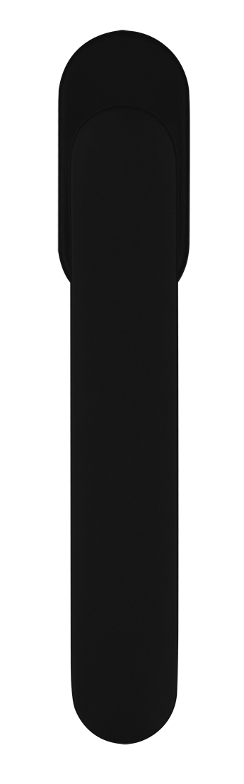 Ручка оконная LE BOAT W1 NERO-ST на прямоугольной розетке, цвет черный soft-touch, латунь фото купить в Самаре