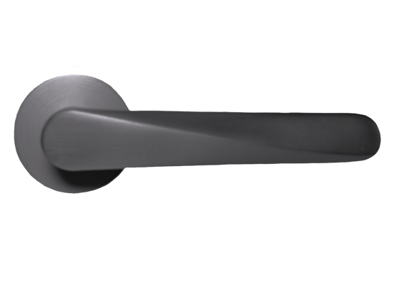 Ручка дверная CAYAN MH-58-R6 GR раздельная на круглой розетке, цвет графит, ЦАМ фото купить в Самаре